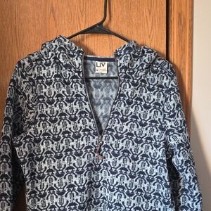 Women's Blue Patterned Jacket